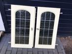 Glas in lood deurtjes 2 stuks 72 x 32 cm, Ophalen of Verzenden, Gebruikt, Glas in lood, Minder dan 80 cm