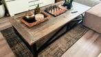 Rustieke houten salontafel, Huis en Inrichting, Tafels | Salontafels, Ophalen, 50 tot 100 cm, Zo goed als nieuw, Minder dan 50 cm
