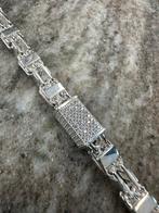925 Zilveren Iced Magnum Armband, Sieraden, Tassen en Uiterlijk, Armbanden, Nieuw, Ophalen of Verzenden, Goud, Zilver