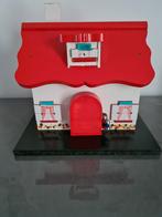 vintage houten spaarpot - huis, Verzamelen, Spaarpotten, Ophalen of Verzenden, Metaal of Blik, Dier