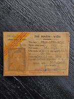 South Vietnam Vietnam War Staff ID Card, Verzamelen, Militaria | Algemeen, Ophalen of Verzenden, Landmacht, Amerika, Embleem of Badge