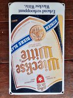 Emaille bord wieckse witte bier, Ophalen, Reclamebord