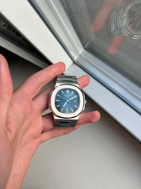 Patek Philippe Nautilus | SUPER CLONE!, Sieraden, Tassen en Uiterlijk, Horloges | Kinderen, Zo goed als nieuw, Zwart, Ophalen of Verzenden