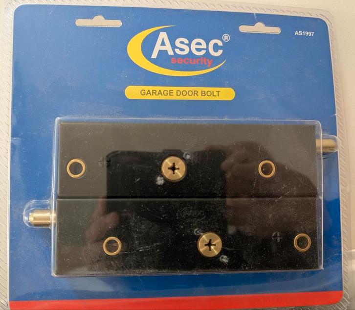 Asec Garage Deur bijzet sloten- Nieuw in Verpakking, Doe-het-zelf en Verbouw, Hang- en Sluitwerk, Nieuw, Schuif of Grendel, IJzer