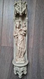 Oud Maria met Kind Beeldje in Stolp, Antiek en Kunst, Kunst | Beelden en Houtsnijwerken, Ophalen