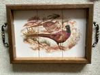 Fazant // Dienblad Hout Tegels // hoog 3x33x23.5 cm, Ophalen of Verzenden