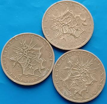 Frankrijk 3 x 10 francs 1977-1980   beschikbaar voor biedingen
