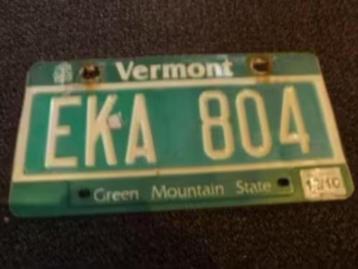 Kentekenplaat licenseplate Vermont no. 4 USA beschikbaar voor biedingen