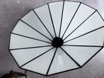 Originele Tiffany hanglamp met katrol., Huis en Inrichting, Lampen | Hanglampen, Ophalen, Glas, Minder dan 50 cm