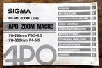 Sigma zoom lens voor Nikon, Ophalen of Verzenden, Gebruikt, Telelens, Zoom
