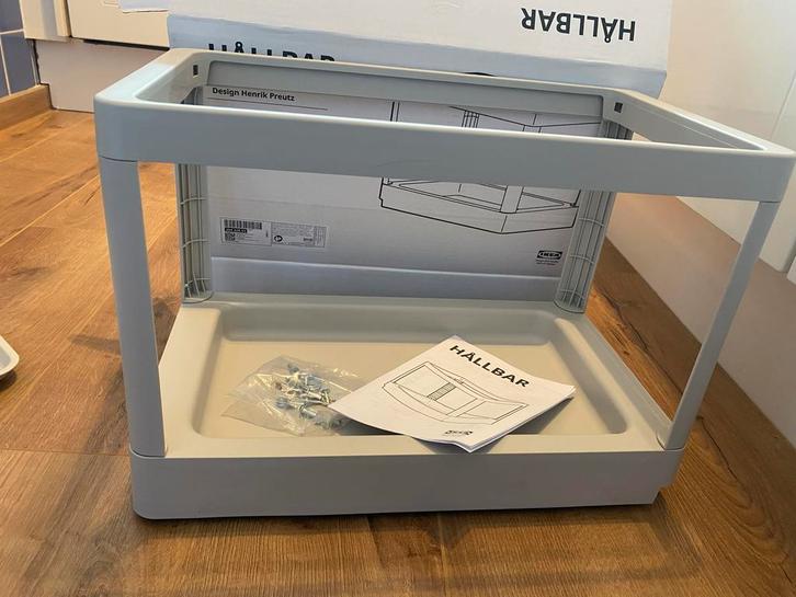 IKEA Hallbar Uittrekbaar Frame Afvalbak, Huis en Inrichting, Woonaccessoires | Prullenbakken, Nieuw, Kunststof, Minder dan 50 cm