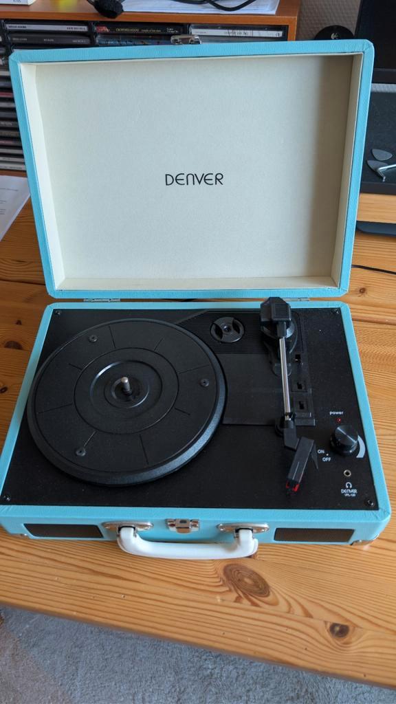 Denver Platenspeler Koffer met USB, Audio, Tv en Foto, Platenspelers, Zo goed als nieuw, Platenspeler, Overige merken, USB-aansluiting