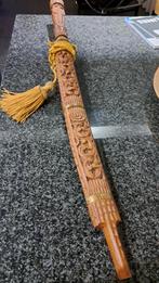 Sier zwaard met schede van hout en mooi bewerkt, Verzamelen, Ophalen of Verzenden, Overige soorten, Zwaard of Sabel
