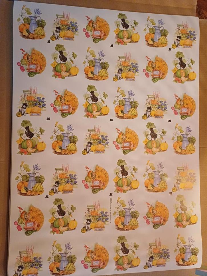 6 Knipvellen Herfst Thema 50x70cm, Hobby en Vrije tijd, Stickers en Plaatjes, Ophalen of Verzenden