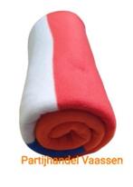 Oranje rood wit blauw fleece deken 120x140 cm, Versiering, Verzenden, Nieuw, Nvt