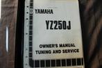 Yamaha YZ250 J 1981 motorcycle owner's service manual YZ 250, Ophalen of Verzenden, Yamaha