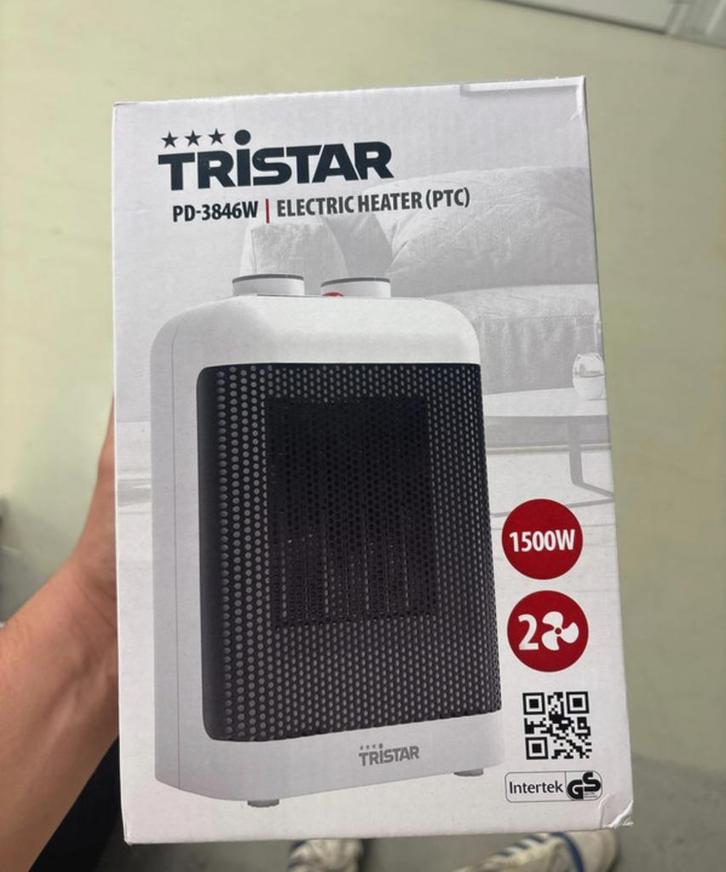 Tristar Elektrische Kachel 1500W - Nieuw, Huis en Inrichting, Kachels, Nieuw, Vrijstaand, Overige soorten, Elektrisch, Ophalen of Verzenden