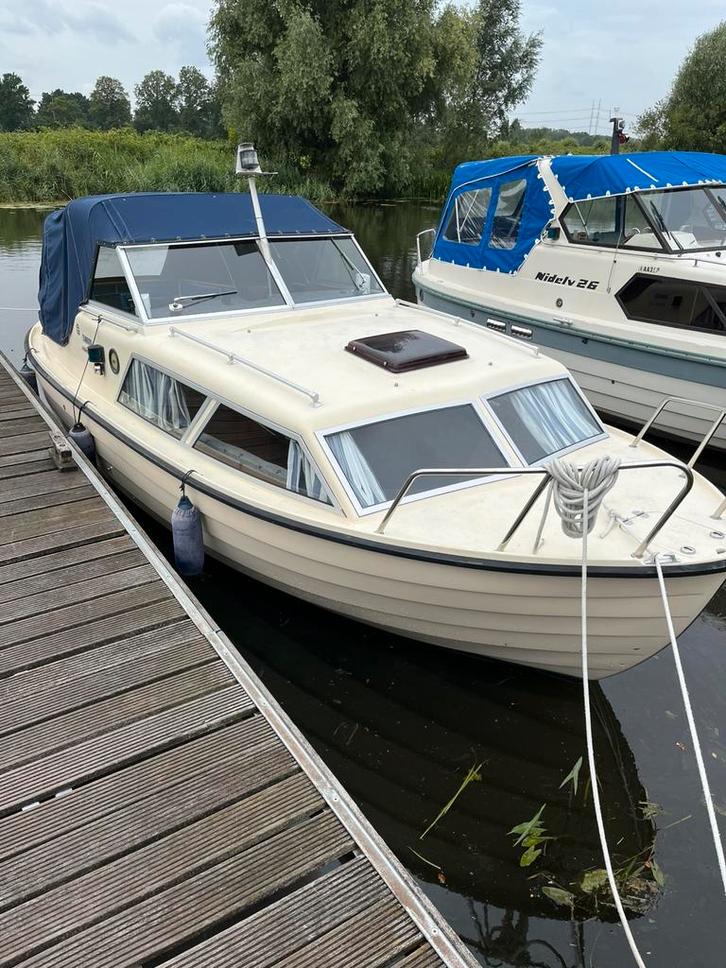 Mooie Nidelv 24te koop janmar 3 cilinder motor, Watersport en Boten, Motorboten en Motorjachten, Zo goed als nieuw, Polyester