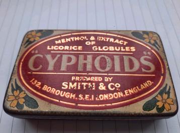 Oud blikje cyphoids menthol Smith&Co beschikbaar voor biedingen