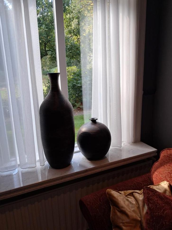Set van 6 grote bruine vazen, Huis en Inrichting, Woonaccessoires | Vazen, Zo goed als nieuw, Overige kleuren, 50 tot 75 cm, Aardewerk of Porselein