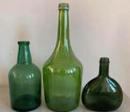 3 retro vazen, Overige kleuren, Ophalen of Verzenden, Minder dan 50 cm, Glas