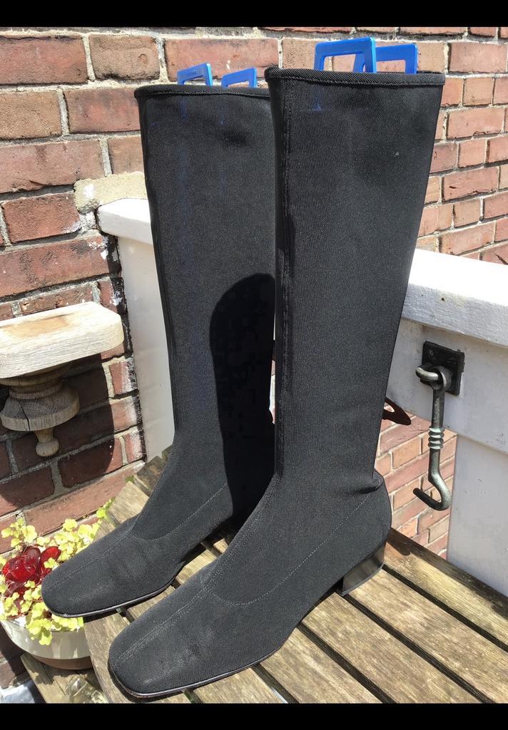 Laarzen, stretch schacht, Mt 39, leren zool, elastiek, zwart, Kleding | Dames, Schoenen, Zo goed als nieuw, Ophalen of Verzenden