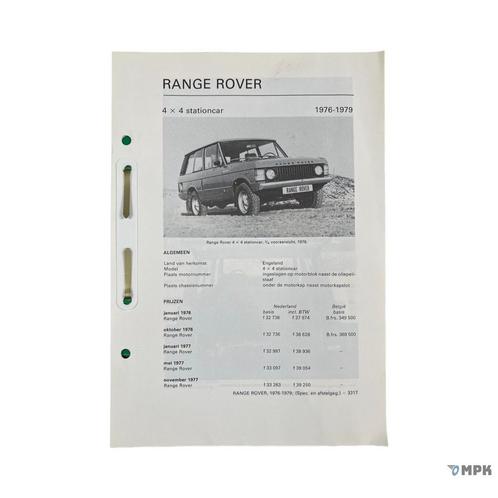Kluwer | Range Rover 4x4 Stationcar | 1976-1979 | NL, Auto diversen, Handleidingen en Instructieboekjes, Ophalen of Verzenden