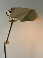 Vintage messing bibliotheek vloerlamp, Ophalen, Gebruikt, 100 tot 150 cm, Vintage