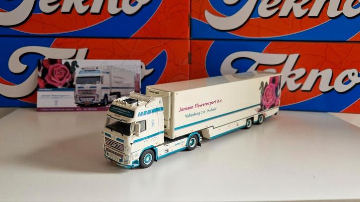 Janssen Flowerexport Volvo - Tekno, Hobby en Vrije tijd, Modelauto's | 1:50, Zo goed als nieuw, Bus of Vrachtwagen, Tekno, Ophalen of Verzenden