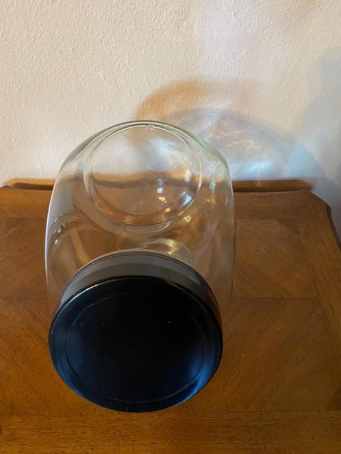 3 vintage glazen potten met bakeliet deksel, Antiek en Kunst, Curiosa en Brocante, Ophalen of Verzenden
