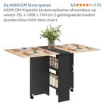Mooie klaptafel keukentafel eetkamertafel NIEUW, Ophalen, Nieuw, Rechthoekig, 50 tot 100 cm