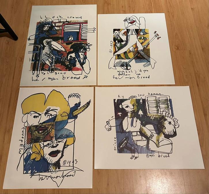 Herman Brood - Popserie, Antiek en Kunst, Kunst | Litho's en Zeefdrukken, Ophalen of Verzenden