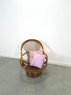 Rotan manou draai stoel vintage, Ophalen of Verzenden, Gebruikt, Rotan