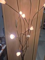 Bronzen staande lamp met 10 armen en melkglazen kapjes, 180, Huis en Inrichting, Ophalen, Zo goed als nieuw, Metaal, 150 tot 200 cm