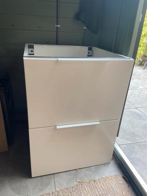 IKEA metod kast 60 breed met 2 grote lades veddinge wit, Huis en Inrichting, Keuken | Keukenelementen, Gebruikt, Minder dan 100 cm