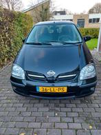 Nissan Almera Tino 1.8 2003 Zwart, Auto's, 1345 kg, 1250 kg, 4 cilinders, 700 kg