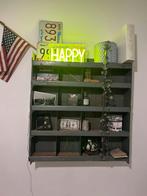 Vintage Brocante Sorteer Vakkenkast, Huis en Inrichting, Met plank(en), Gebruikt, Brocante industrieel, Minder dan 100 cm