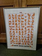 grote rode kater poster Jan Jansen en de kinderen, Ophalen, Zo goed als nieuw, Rechthoekig Staand, Met lijst