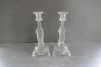Set Art Deco persglazen kandelaars Portieux Religieus, Antiek en Kunst, Verzenden, Glas