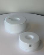 Vintage Zwiesel opalinen theelichthouders — set van twee, Overige materialen, N/A, Wit, N/A