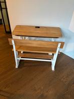 Vintage schoolbankje kinderbureau, Ophalen, Zo goed als nieuw