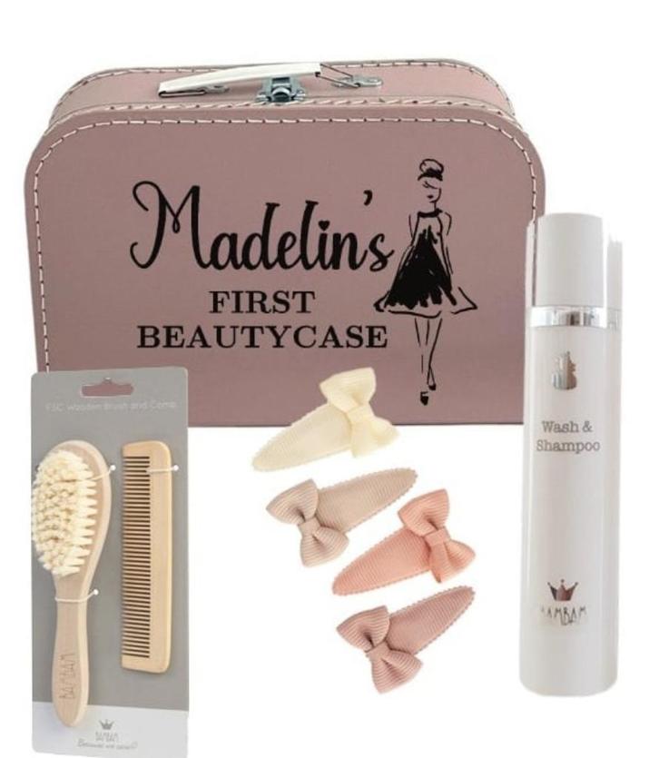 Kraamcadeau? Gevuld koffertje first beautycase, Kinderen en Baby's, Kraamcadeaus en Geboorteborden, Nieuw, Kraamcadeau, Ophalen of Verzenden