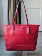 Coach City Zip shopper tas van leer, Ophalen of Verzenden, Gebruikt, Rood, Shopper