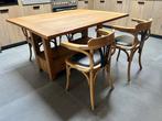 Eikenhouten eettafel met stoelen, Huis en Inrichting, Tafels | Eettafels, Ophalen, Gebruikt, 100 tot 150 cm, Eikenhout