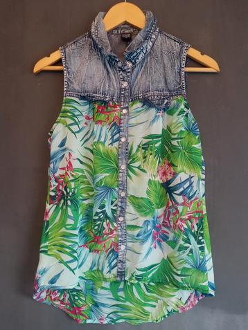Zomerse blouse met denim look maat S beschikbaar voor biedingen