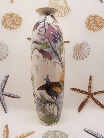 Amphora Plateel vaas decor Fazant 1910 beschikbaar voor biedingen