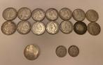 Te koop 17 zilveren munten-guldens, rijksdaalders, 10 gulden, Postzegels en Munten, Munten | Nederland, Koningin Juliana, Zilver
