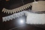 lint Kraag wit ecru breed kant. Wit 8.40 Meter / 6 cm breed, Verzenden, Nieuw, Lint, Band of Elastiek