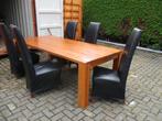 Tafel met   stoelen, Huis en Inrichting, Tafels | Eettafels, Ophalen, Gebruikt, 100 tot 150 cm, Eikenhout