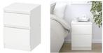 KULLEN Nachtkast, ladekast 2 lades, wit, 35x40x49 cm, Huis en Inrichting, Kasten | Ladekasten, Ophalen, Minder dan 50 cm, 1 of 2 laden